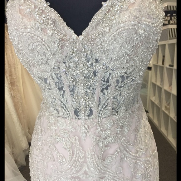 Stella York Sheer Lace and Tulle Wedding Dress - Picture 8 of 15